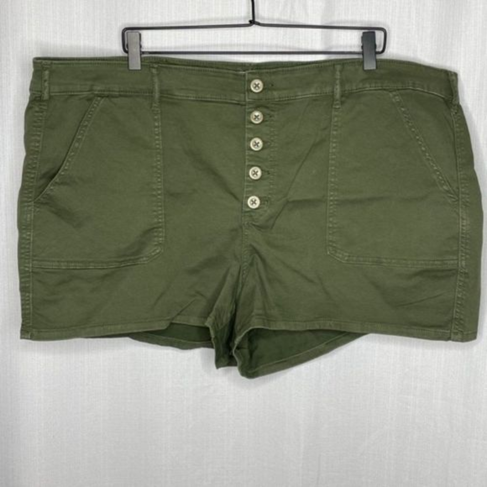 Torrid Olive Green‎ Twill Shorts
